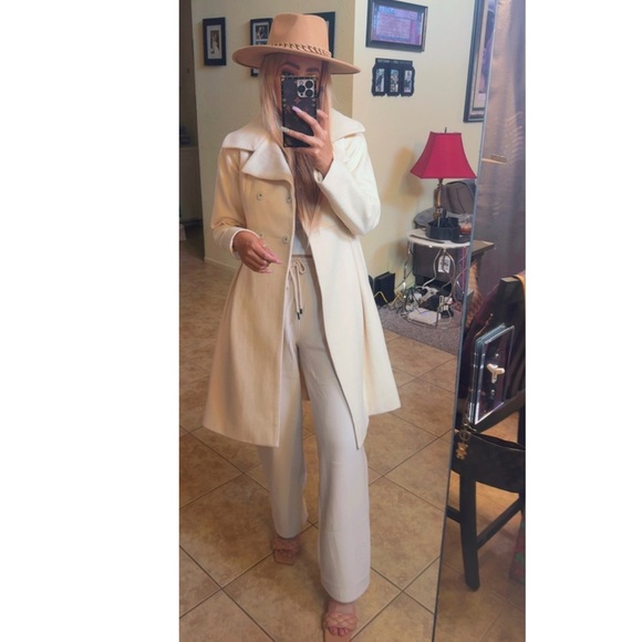 Nine West Cream Pea Coat Like NEW - Picture 3 of 12